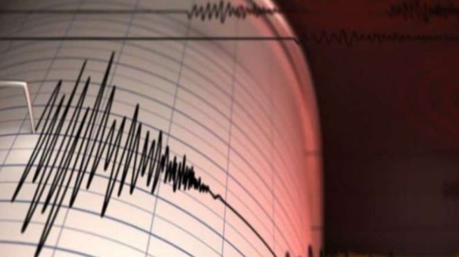 Ilustrasi - Seismograf mencatat getaran gempa.